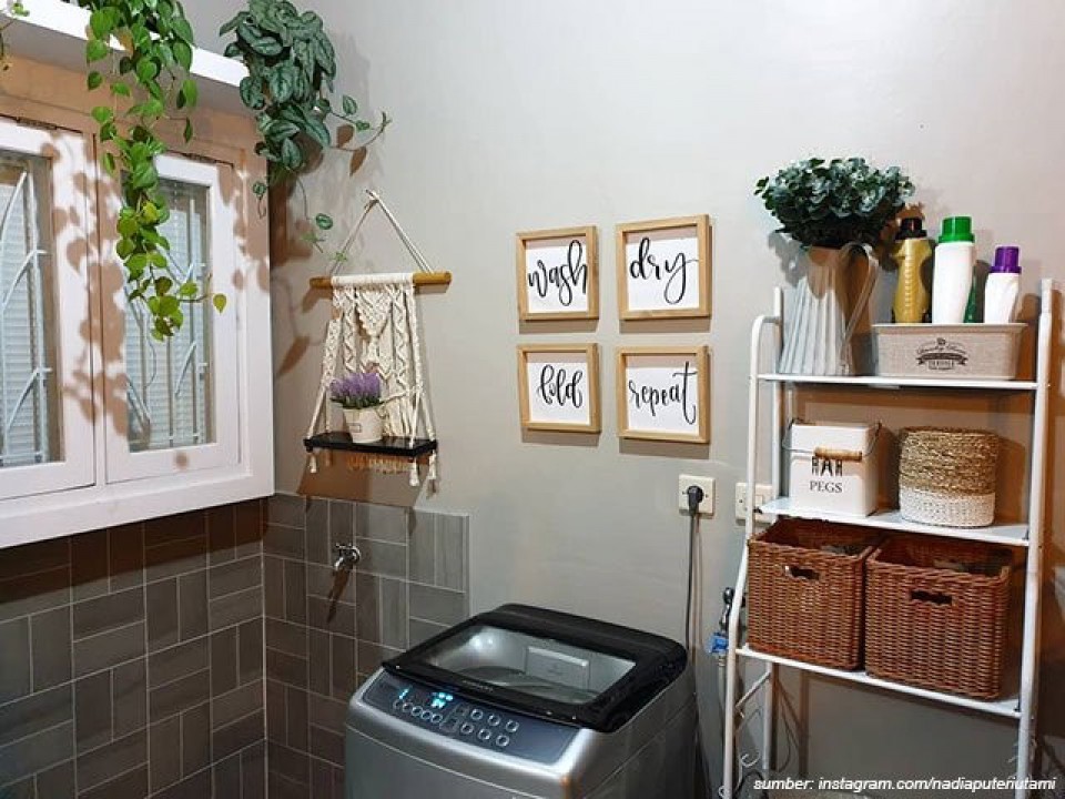 Rumah kecil ide ruang cuci jemur yang efisien ini cocok 