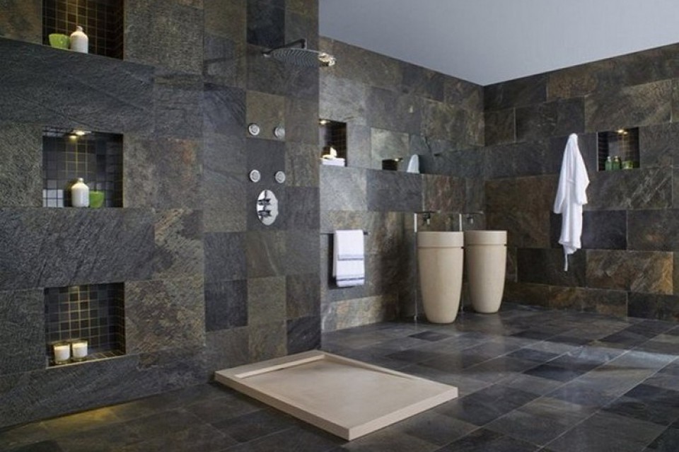 Batu alam untuk dinding teras rumah minimalis